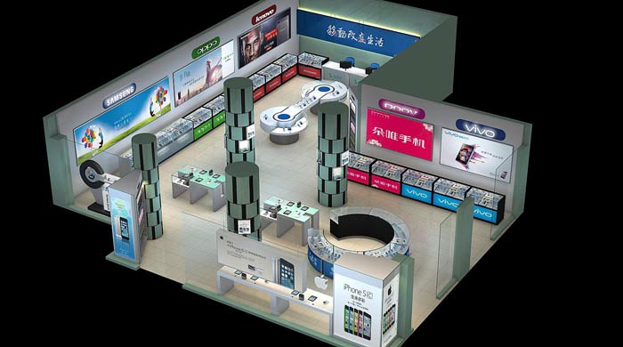 2016年最新、最熱手機店整體裝修設計案例效果圖