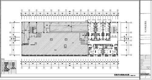杭州精品酒店室內裝飾工程深化設計四層開關插座點位圖