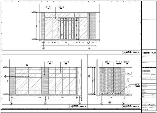 杭州精品酒店室內裝飾工程深化設計一層立面圖34-36
