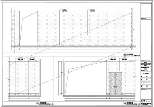 商場深化設計施工圖負一層立面圖11-12