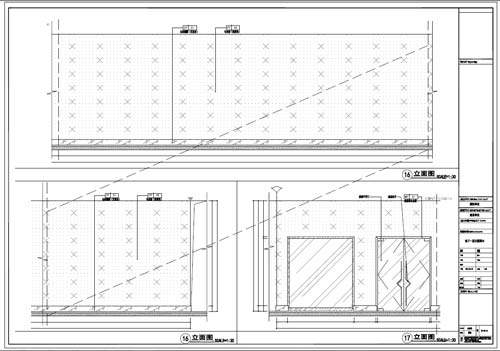 商場深化設計施工圖負一層立面圖16-17