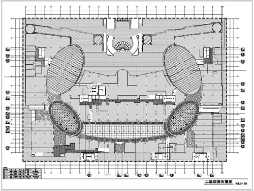 商場深化設計施工圖二層頂面布置圖