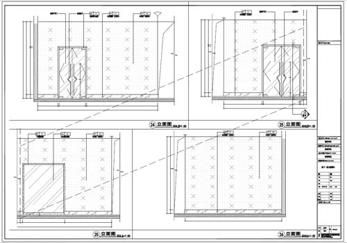 商場深化設計施工圖負一層立面圖24-26