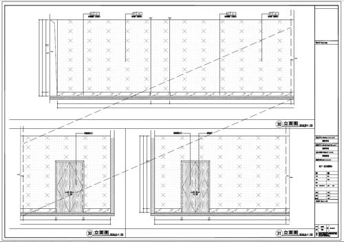 商場深化設計施工圖負一層立面圖30-31