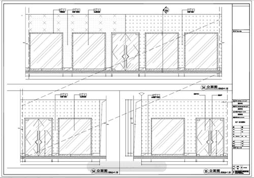 商場深化設計施工圖負一層立面圖34-35