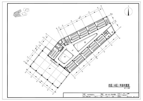 青少年活動中心施工圖深化設計四層A區平面布置圖