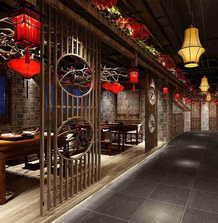 中餐廳餐區裝修設計效果圖