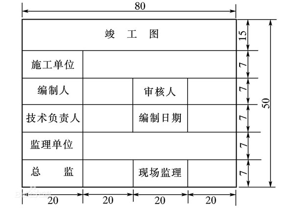竣工圖章基本內容效果圖
