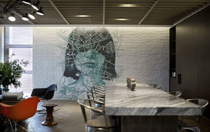 350平方科技辦公室交流區裝修設計效果圖